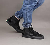 Vans SK-8 Hi Black Mono (черные высокие кеды мужские Ванс СК 8)