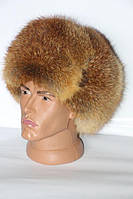 Натуральная мужская шапка ушанка из меха лисицы