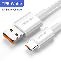 Кабель Ugreen USB to Type-C 25см White (US303)