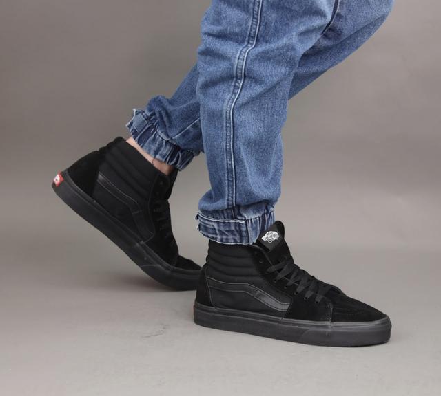 Купить Высокие кеды Vans Old Skool SK-8 Mono Black (черные кеды Ванс ...