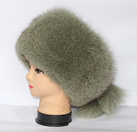 Стильна жіноча шапка з хутра песця