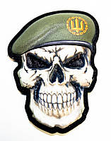 Шеврон ПВХ 3D Патч череп у береті Загальний Сухопутних військ