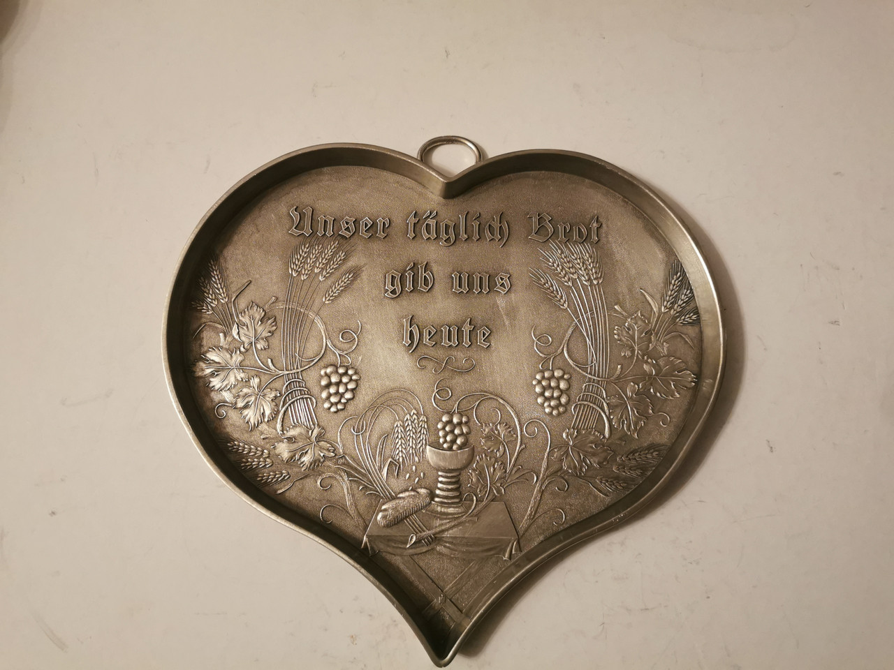 Олов'яна таця/підставка/панно Серце, фото 1