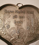 Олов'яна таця/підставка/панно Серце, фото 2