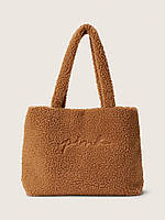 Сумка Victoria's Secret Pink Cozy-Plush Tote Bag Warm Brown