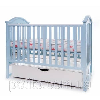 Дитяче ліжечко Twins iLove L100-L-04, блакитний