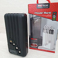 Повербанк Power Bank ProTech B-06 30000mAh, внешний аккумулятор 30000 мАч с фонариком, быстрая зарядка