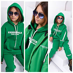 Теплий підлітковий костюм із трендовою курткою для дівчаток, р-ри на зріст 146 — 164 + ВІДЕООБЗОР