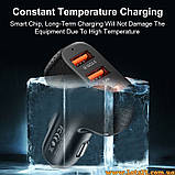 Зарядний пристрій для телефону від прикурювача автомобіля QC3.0 USB зарядка для смартфону в авто, фото 6