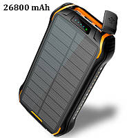 Батарея повербанк Power Bank Solar XN-i26s 26800 mAh с солнечной панелью (функция фонарик)
