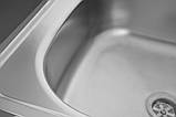 Кухонна мийка Platinum 4050 Satin 0,5 мм, фото 5