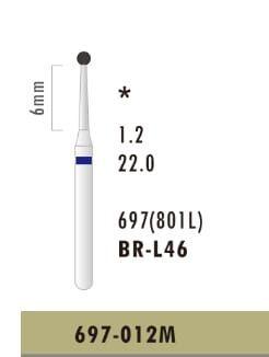 Бор алмазний BR-L46 (1шт) Шарік на довгій ніжці