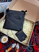 Подарочный набор - Luxury Box Flash up + bifold для мужчины Сумка и кошелек из натуральной кожи
