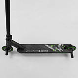 Самокат трюковий CRASH 41747 Best Scooter Зелений, колеса PU 110 мм, висота 93 см, ABEC 9 Chrome, фото 4