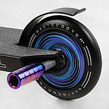 Самокат трюковий Portal PL-71744, колеса PU — 120 мм, висота 89 см, з пегами, алюмінієвий диск і дека, фото 6