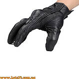 Міські тактичні шкіряні мото велорукавиці  з кастетом XL, фото 3