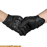 Міські тактичні шкіряні мото велорукавиці  з кастетом XL, фото 6