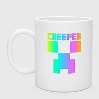 Кружка з принтом «Minecraft creeper»