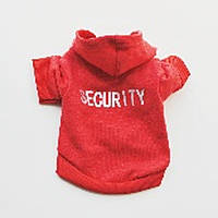 Тонкое худи для собак Pet Style "Security" Красная