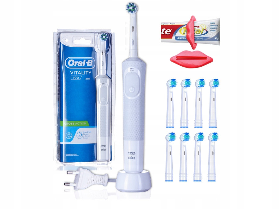 Электрическая зубная щетка Oral-B Электрощетка для зубов орал би + 8 сменных насадок - фото 2 - id-p1745828536