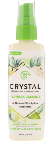 Без ковпачка Crystal Body Deodorant, мінеральний дезодорант-спрей, із запахом ванілі та жасмину