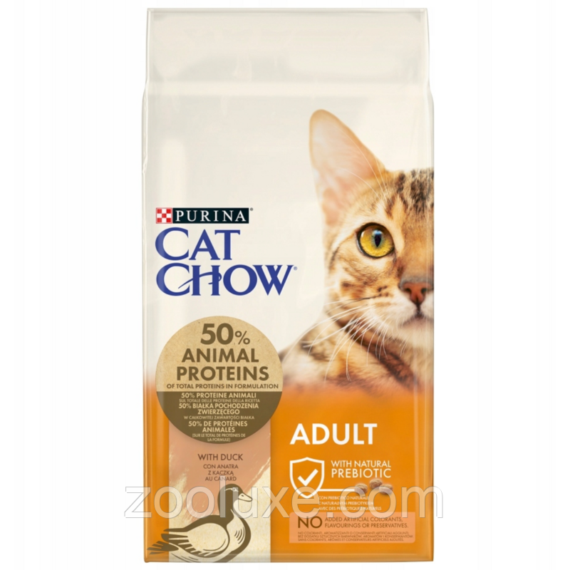 Purina Cat Chow Adult Duck 15 кг / Пурина Кет Чау Едалт Качка — корм для кішок і котів