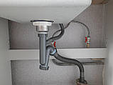 Кухонна мийка Platinum Handmade 4050 HSB квадратний сифон 3,0/1,0, фото 7