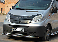 Передній захист бампера ST014 труба d60\60 (нерж.) Renault Trafic 2015-