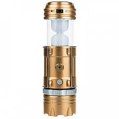 LED Лампа для кемпінгу HB-9688 з ліхтариком і сонячною панеллю