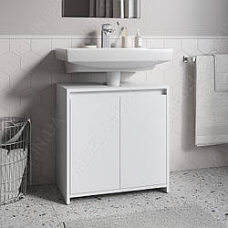 Дводверна тумба під умивальник без раковини 580 мм у ванну кімнату з Ламінованого ДСП