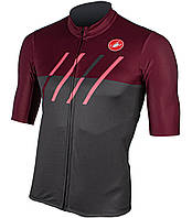 Велоджерсі чоловіча літня Castelli Squadra Cycling Jersey (Limited Edition) бордово-сіра S