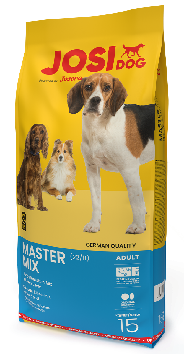 Сухий корм Josera JosiDog Master Mix з різнокольоровими крокетами та столовим буряком 15 кг