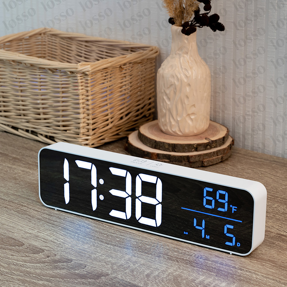 Часы настольные электронные Losso Premium BT LONG с LED подсветкой и ...
