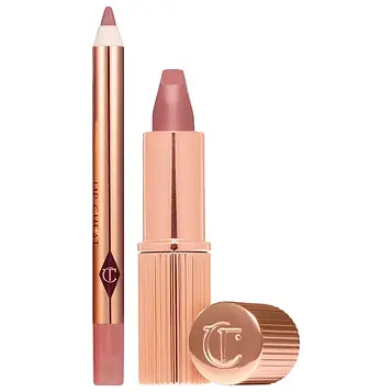 Набір для губ Charlotte Tilbury Mini Lipstick & Liner Set відтінок Pillow Talk