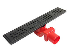 Душовий лоток Draingate нерж.корпус чорний мат ф.50 400 мм решітка MesaTeknik