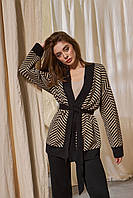 В'язаний кардиган вільного крою чорний