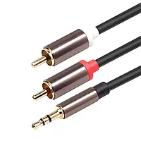 Стерео кабель 3.5-2RCA 1m AirBase BL-3.5-2RCA-1