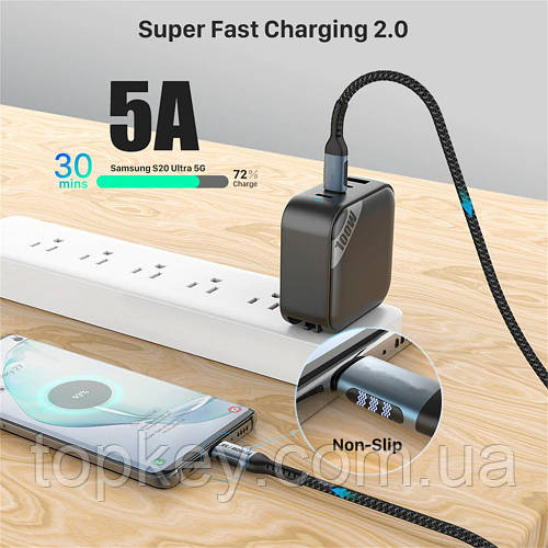 Кабель USB Type-C to Type-C 100W кабель USB C to C для ноутбука ...