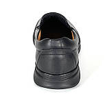 Чорні чоловічі туфлі шкіряні на резинці весна осінь Міда 111472(16) розмір 40, фото 4