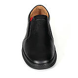 Чорні чоловічі туфлі шкіряні на резинці весна осінь Міда 111472(16) розмір 40, фото 8
