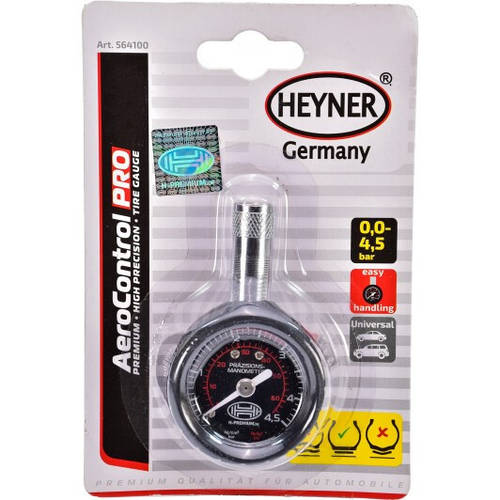 Купити Манометр автомобільний шинний Heyner 564100 (4.5 атм, без ...