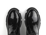 Лакові челсі чорні шкіра жіноче взуття зимове демісезонне COSMO Shoes New Chelsea Black Lac, фото 6