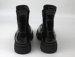 Лакові челсі чорні шкіра жіноче взуття зимове демісезонне COSMO Shoes New Chelsea Black Lac, фото 9