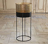 Набір кашпо для вазонів з металу на підставці 2 шт, фото 5