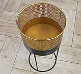 Набір кашпо для вазонів з металу на підставці 2 шт, фото 4