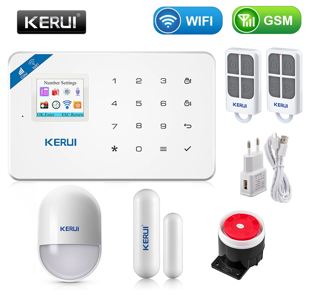 Комплект бездротовий gsm WiFi сигналізації датчики нового зразка Kerui W18