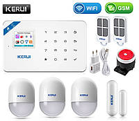 Комплект беспроводной gsm WiFi сигнализации датчики нового образца для 2-комнатной квартиры Kerui W18