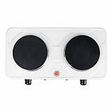 Електрична дискова плита JX-2020A, Двоконфорочна електроплита, Плитка електрична настільна, Плитка електрична настільна, фото 6