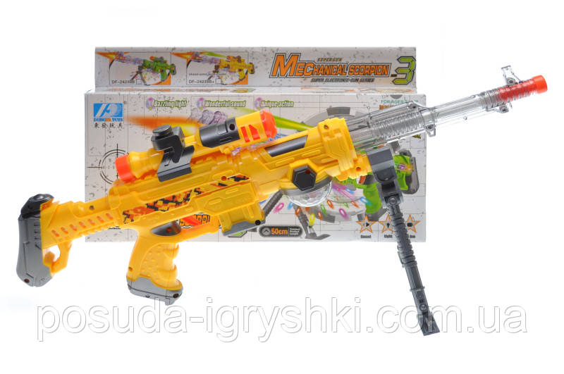 Дитяча іграшка автомат музичний зі світлом в коробці DF-24218B розмір 52,5*23*7,4см, фото 1