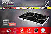 Двоконфоркова інфрачервона плита Zepline ZP-062  ⁇  Електрична плита 4400 Вт  ⁇  Електроплита двоконфоркова, фото 3